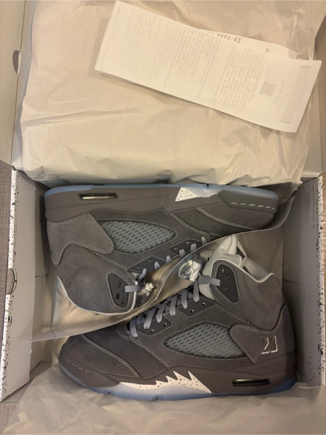 Jordan 5 Wolf Grey size 12