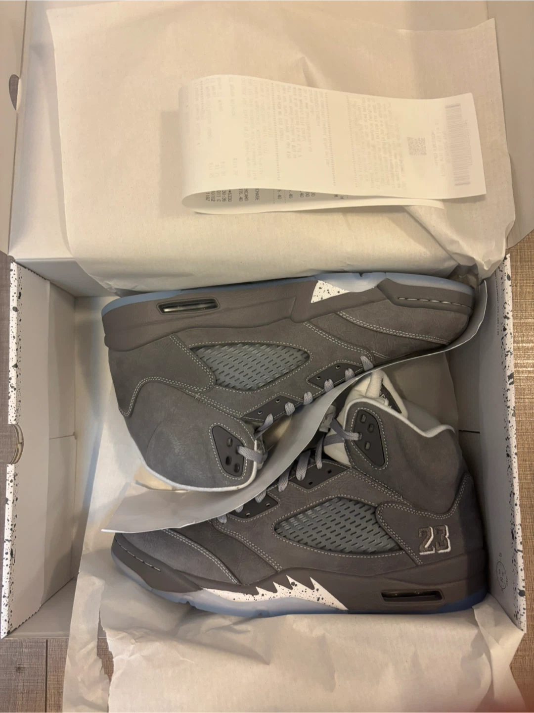 Jordan 5 Wolf Grey size 13