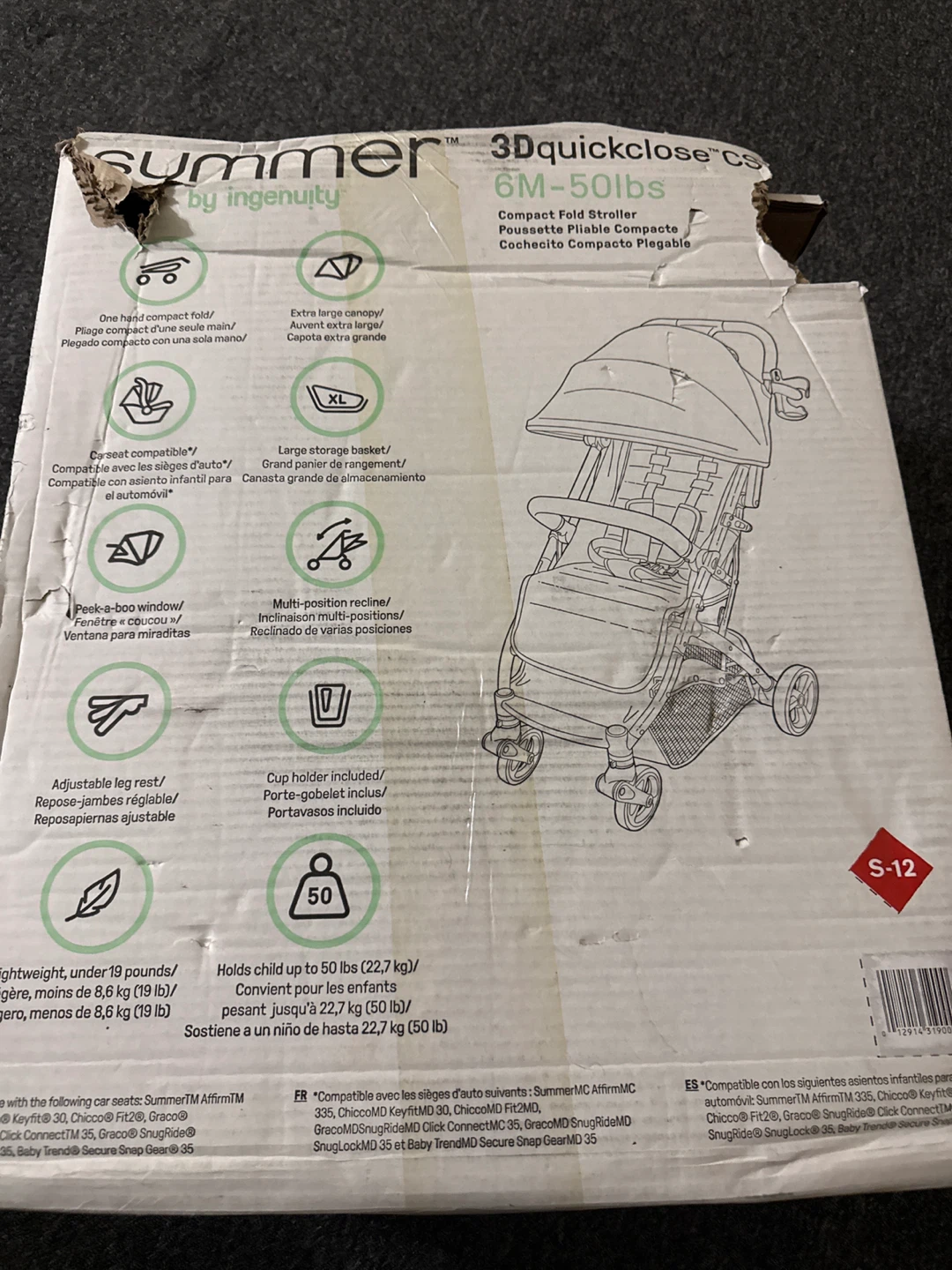 Summer Infant 3DQuickclose CS Stroller perfect smooth for 2 kids