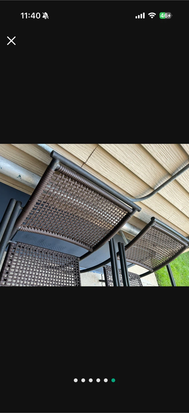 Set of 2 Brown Woven Outdoor Chairs for $80 - photo 3
