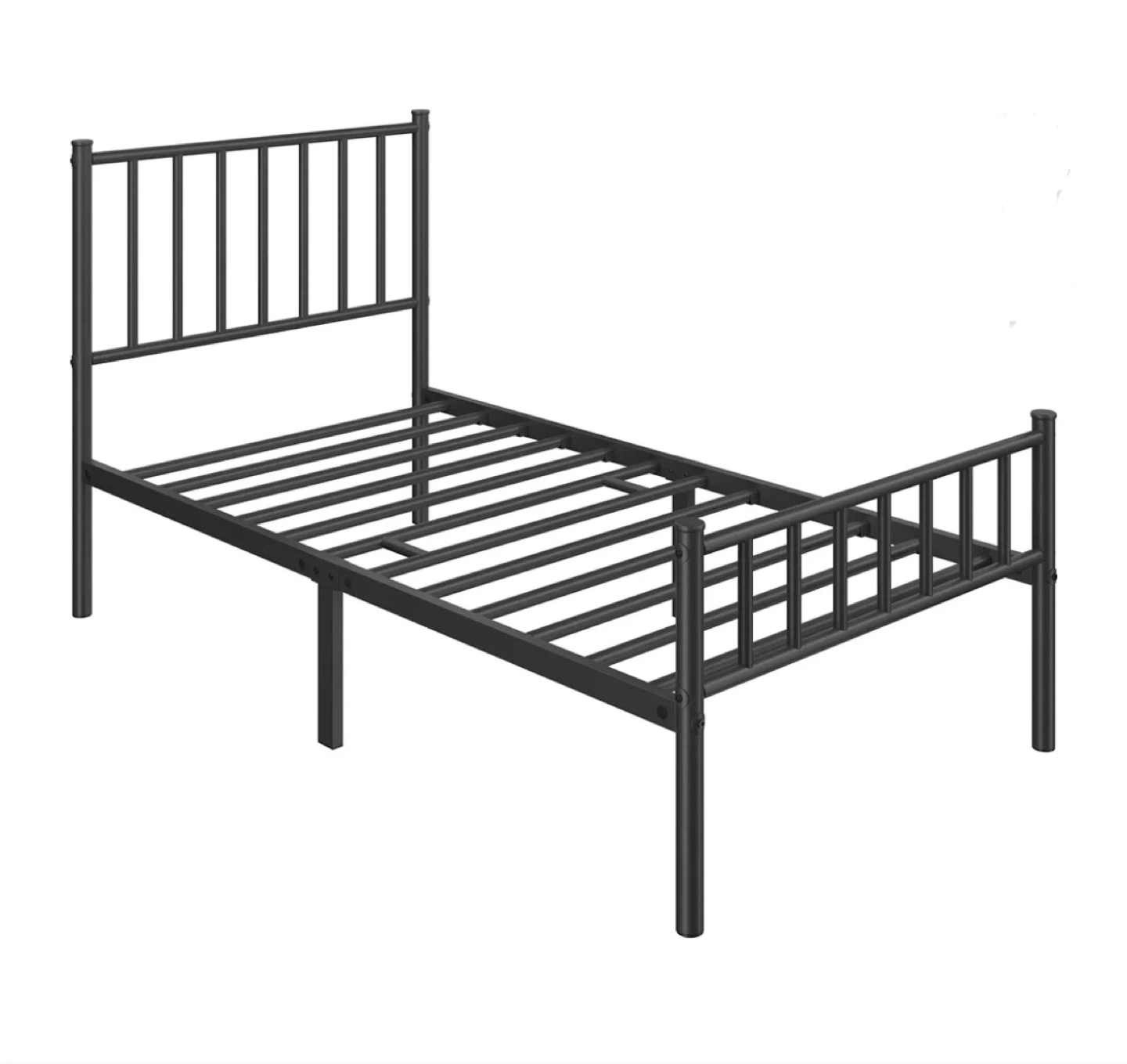 Single Metal Bed Frame and Mattress - photo 2