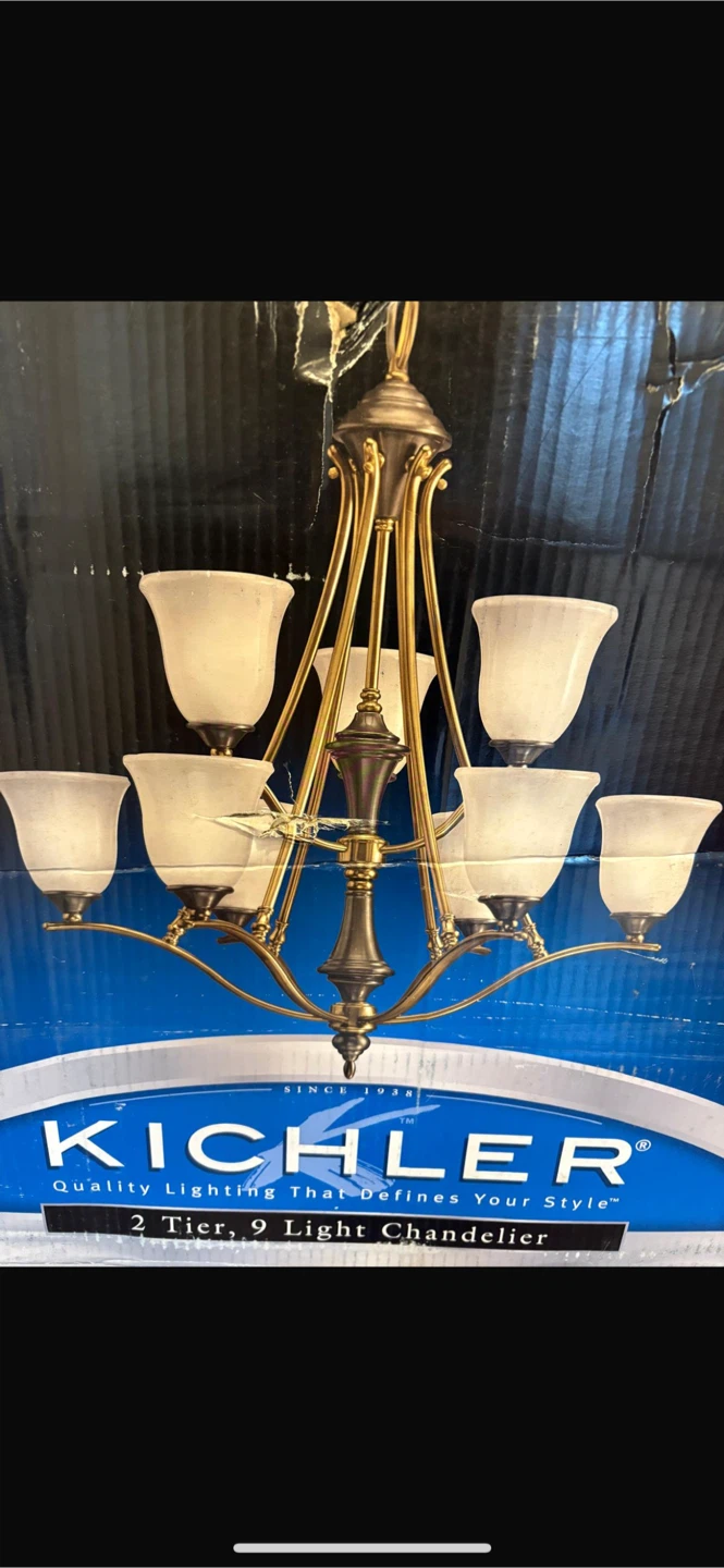 Kichler 2 Tier, 9 Light Chandelier
