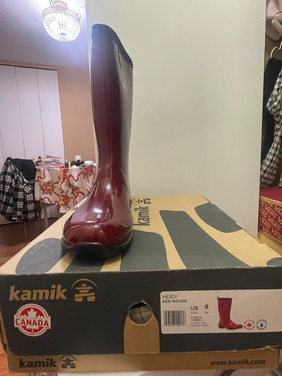 Kamik Heidi Red-Rouge Women's Rain Boots - Size 8