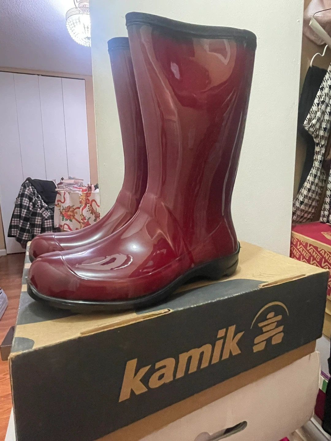 Kamik Heidi Red-Rouge Women's Rain Boots - Size 8 - photo 2