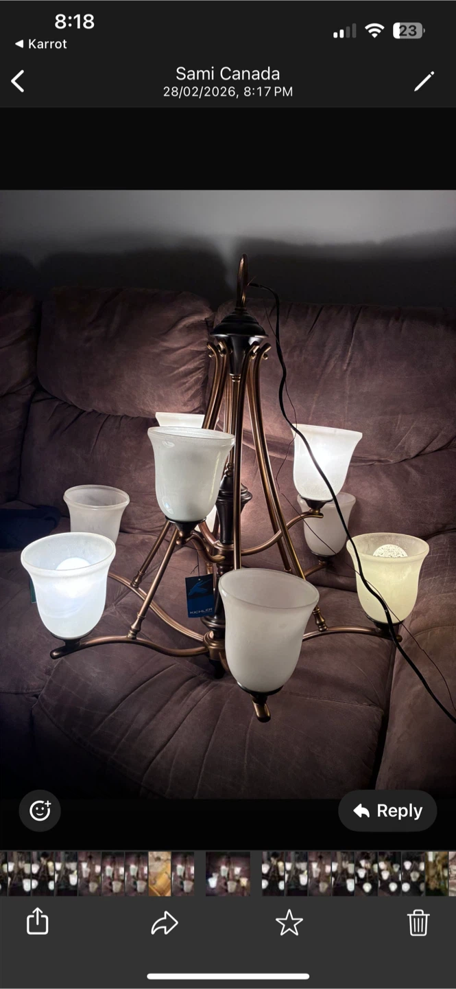 Kichler 2 Tier, 9 Light Chandelier - photo 2