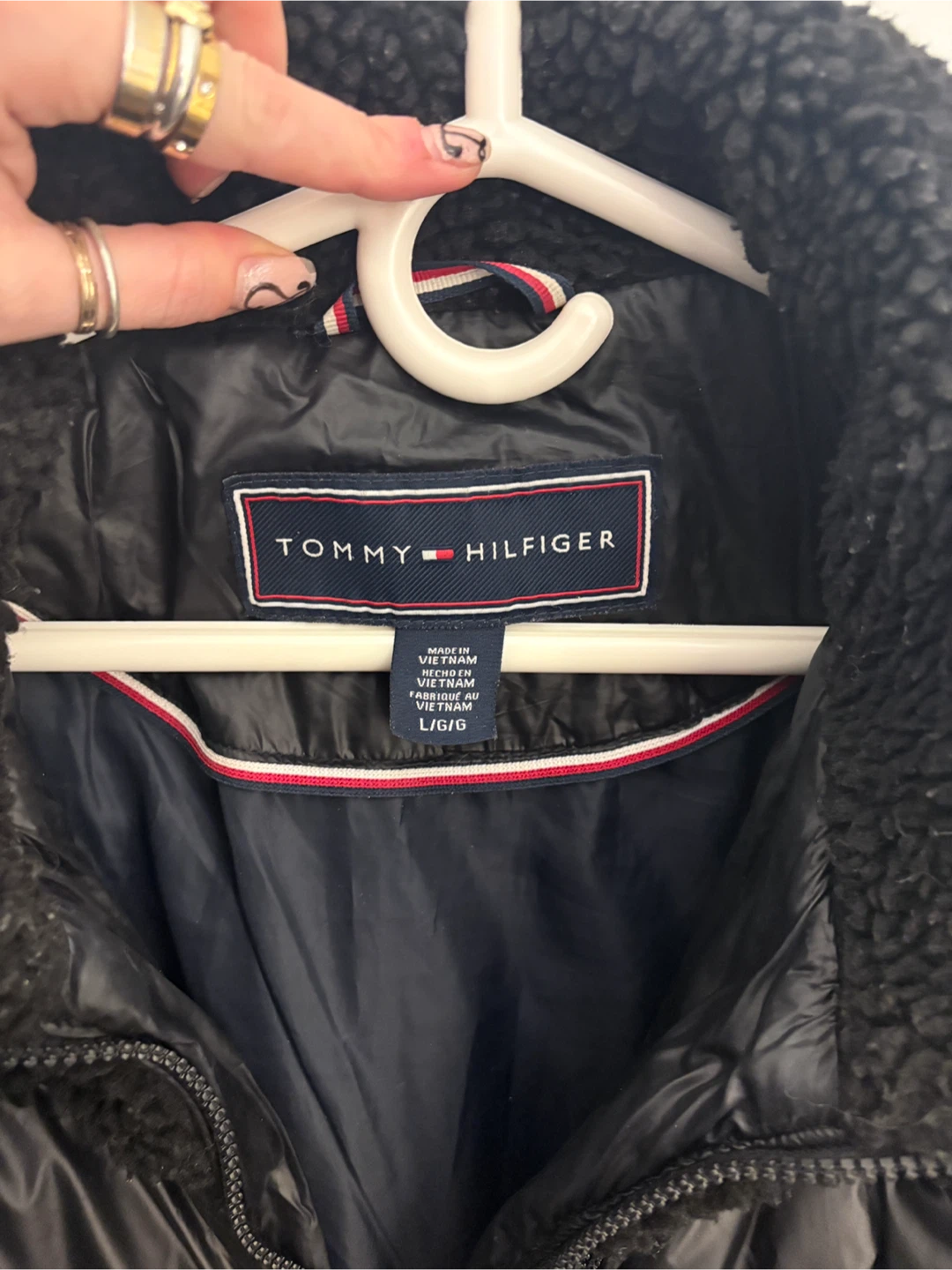 Tommy Hilfiger Black Sherpa Puffer Jacket - photo 3