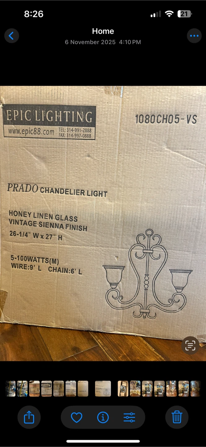 EPIC LIGHTING PRADO CHANDELIER LIGHT - photo 4