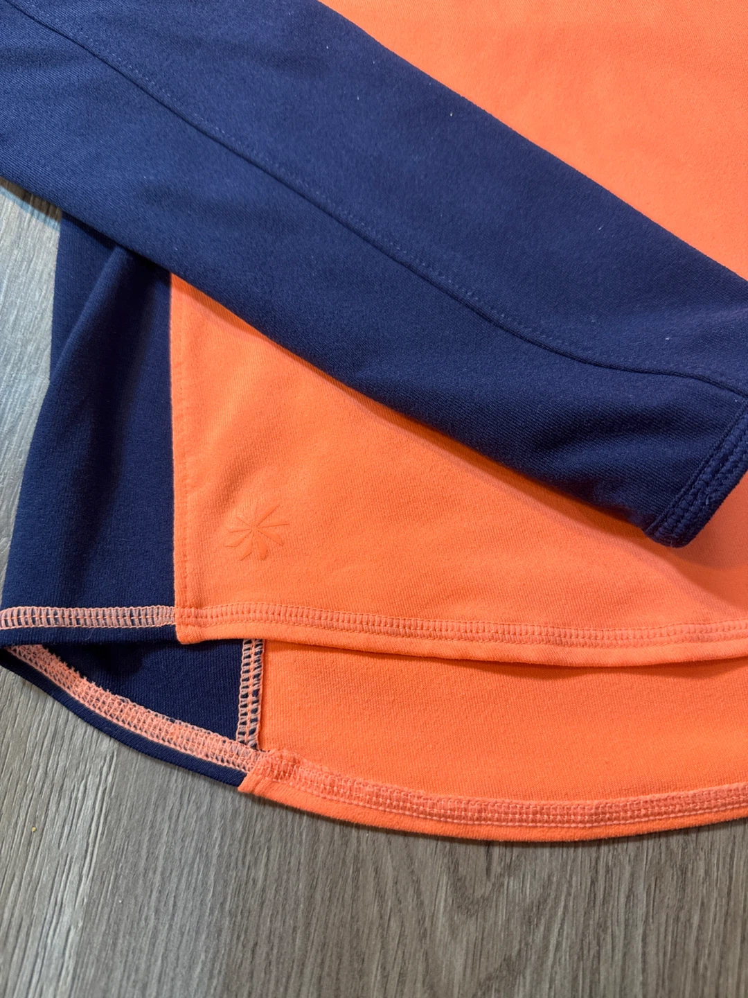 Athleta Long Sleeve Athletic Shirt Orange/Navy Size S - photo 4