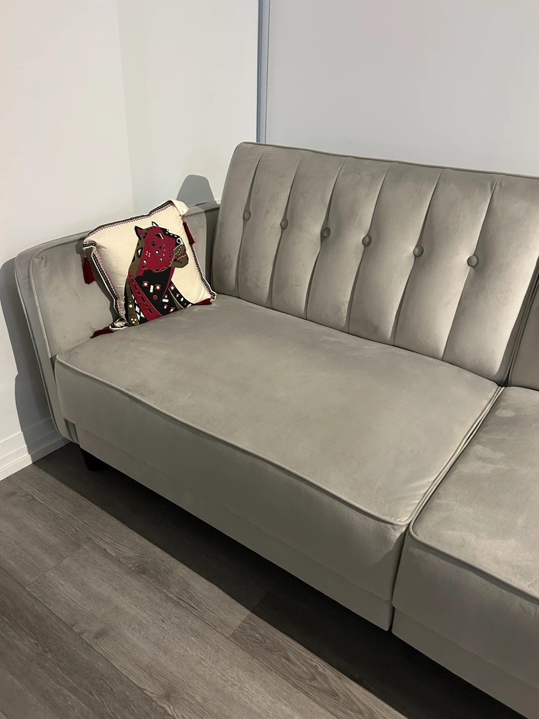 Perdue 81.5" Velvet Square Arm Convertible Sofa - photo 4