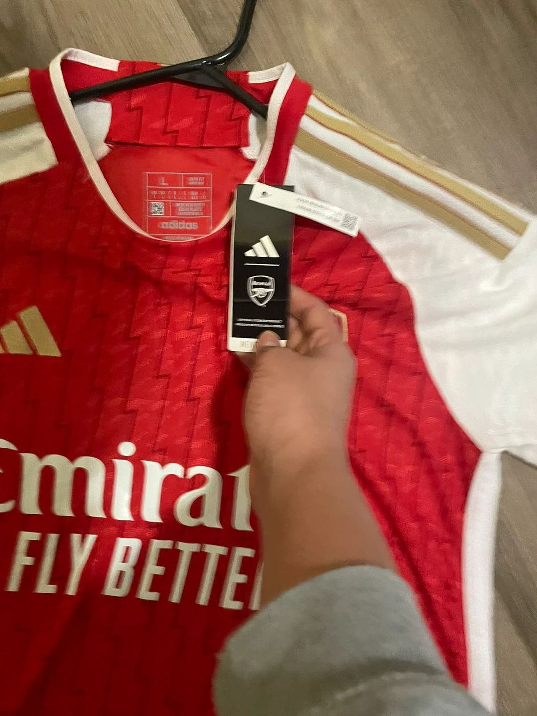 Arsenal Adidas Soccer Jersey Men's Size L - photo 2