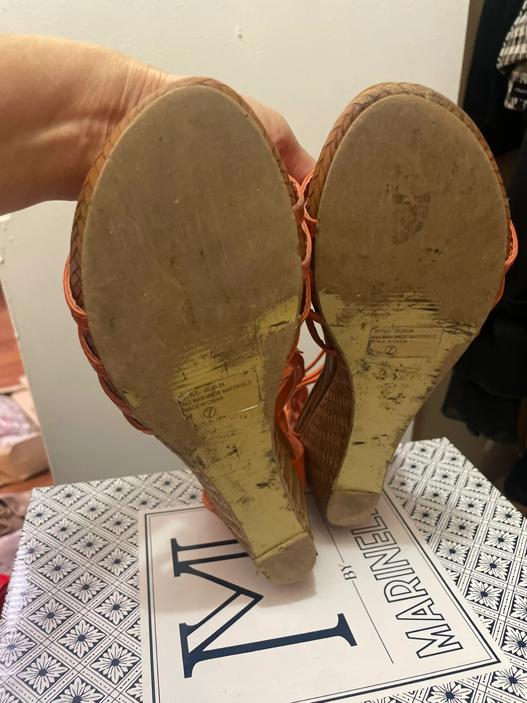 Forever Women's Orange Wedge Sandals - photo 4