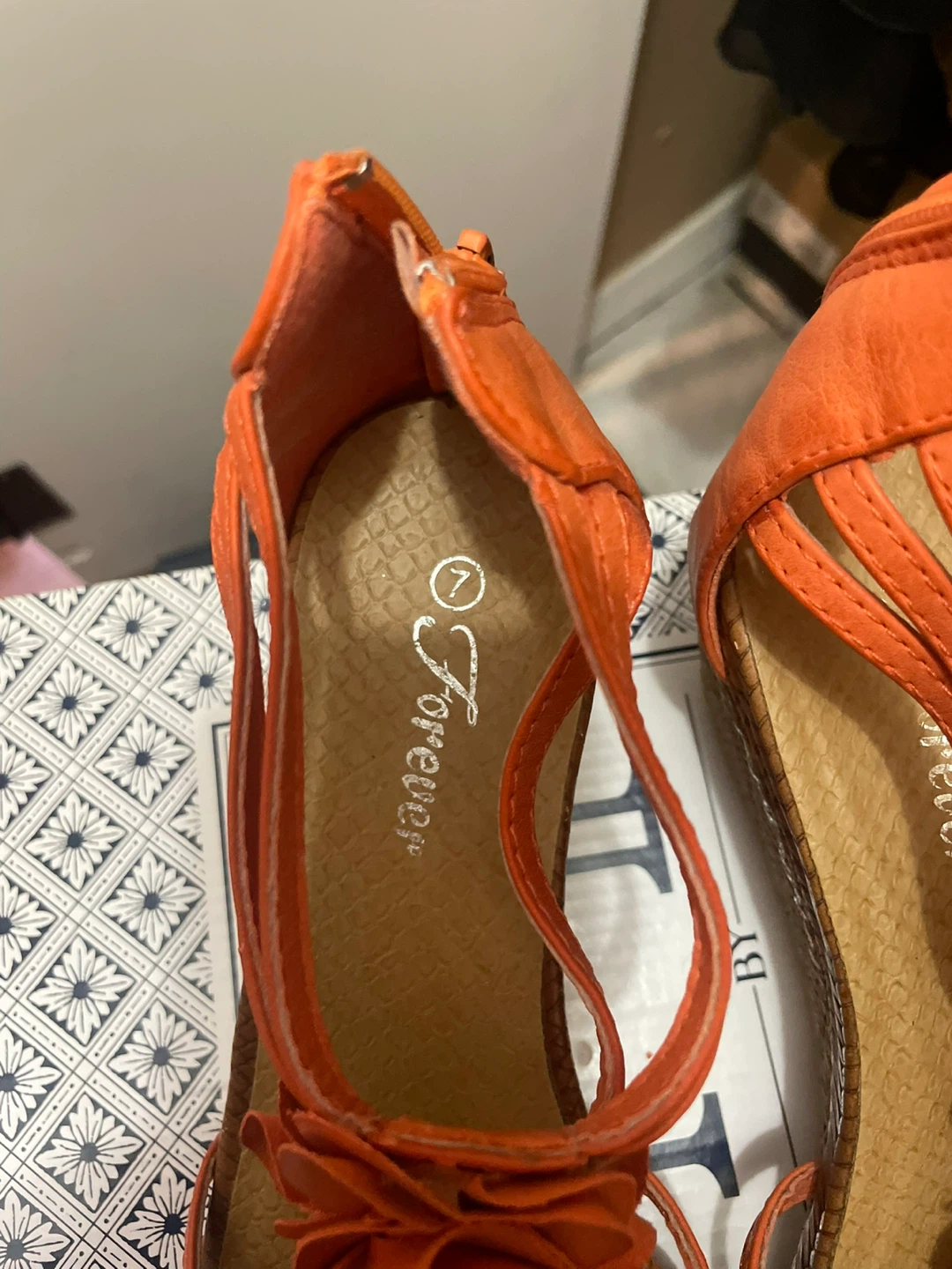 Forever Women's Orange Wedge Sandals - photo 3