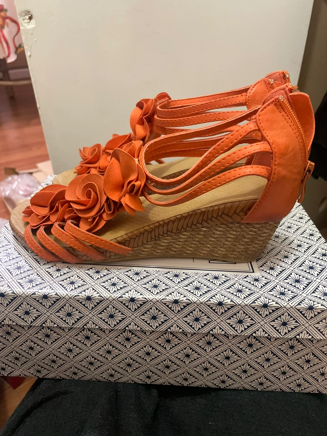Forever Women's Orange Wedge Sandals - photo 2