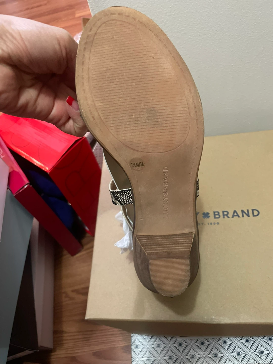 Lucky Brand LK-Ressia Natural Alamira Women's Sandals Size 7.5M - photo 5