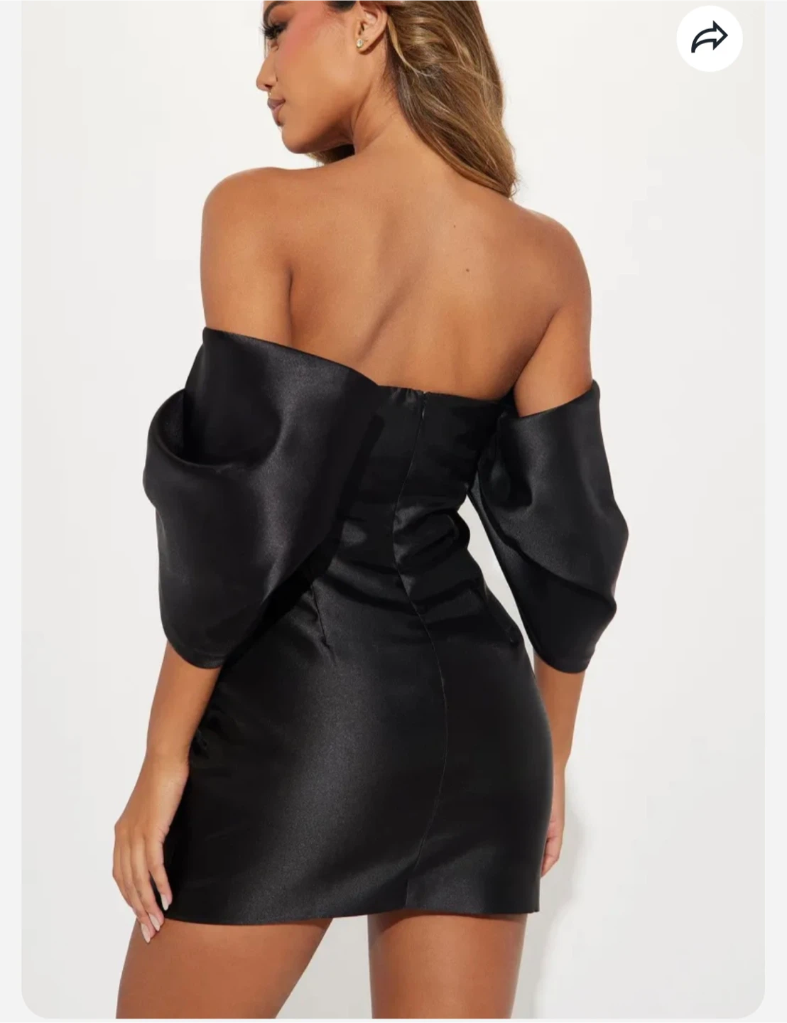 Brand New Fashion Nova Allison Taffeta Mini Dress - Black - photo 5