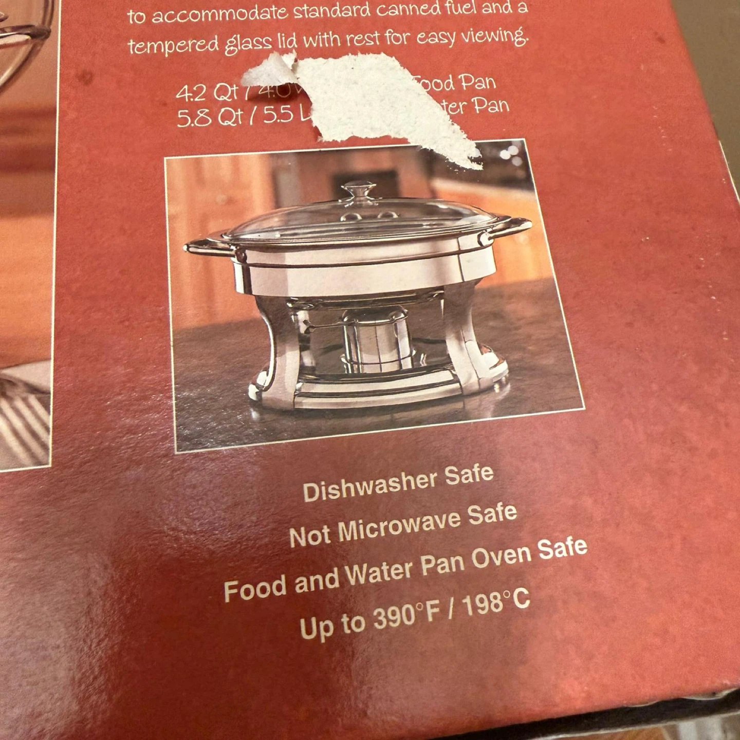 Oval Stainless Steel Chafing Dish - 4.2 Quart - photo 5