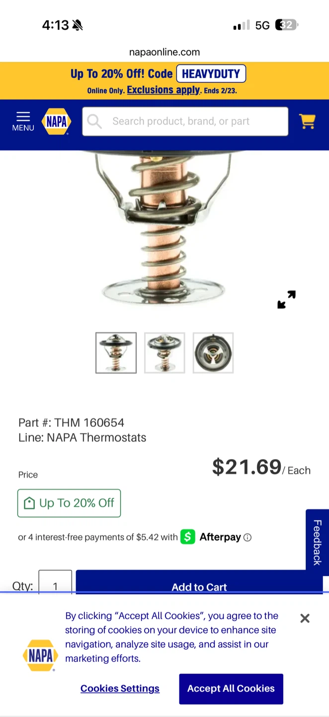 NAPA Thermostat 269 - photo 4