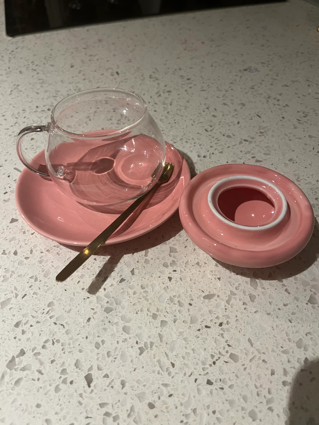 Pink Mushroom Tea Cup and Saucer Set with Spoon - photo 2