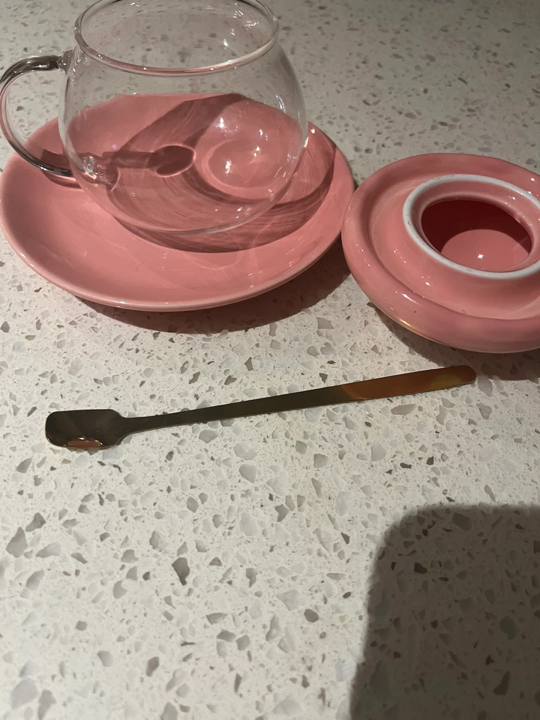Pink Mushroom Tea Cup and Saucer Set with Spoon - photo 3