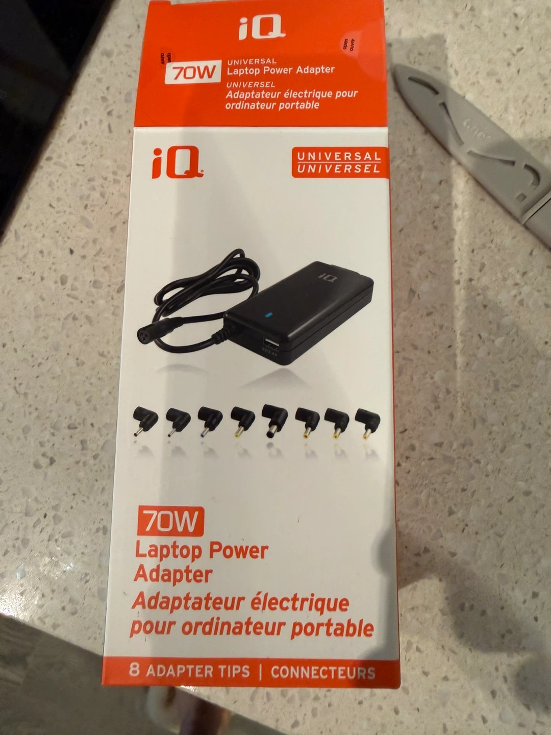 iQ 70W Universal Laptop Power Adapter with 8 Tips