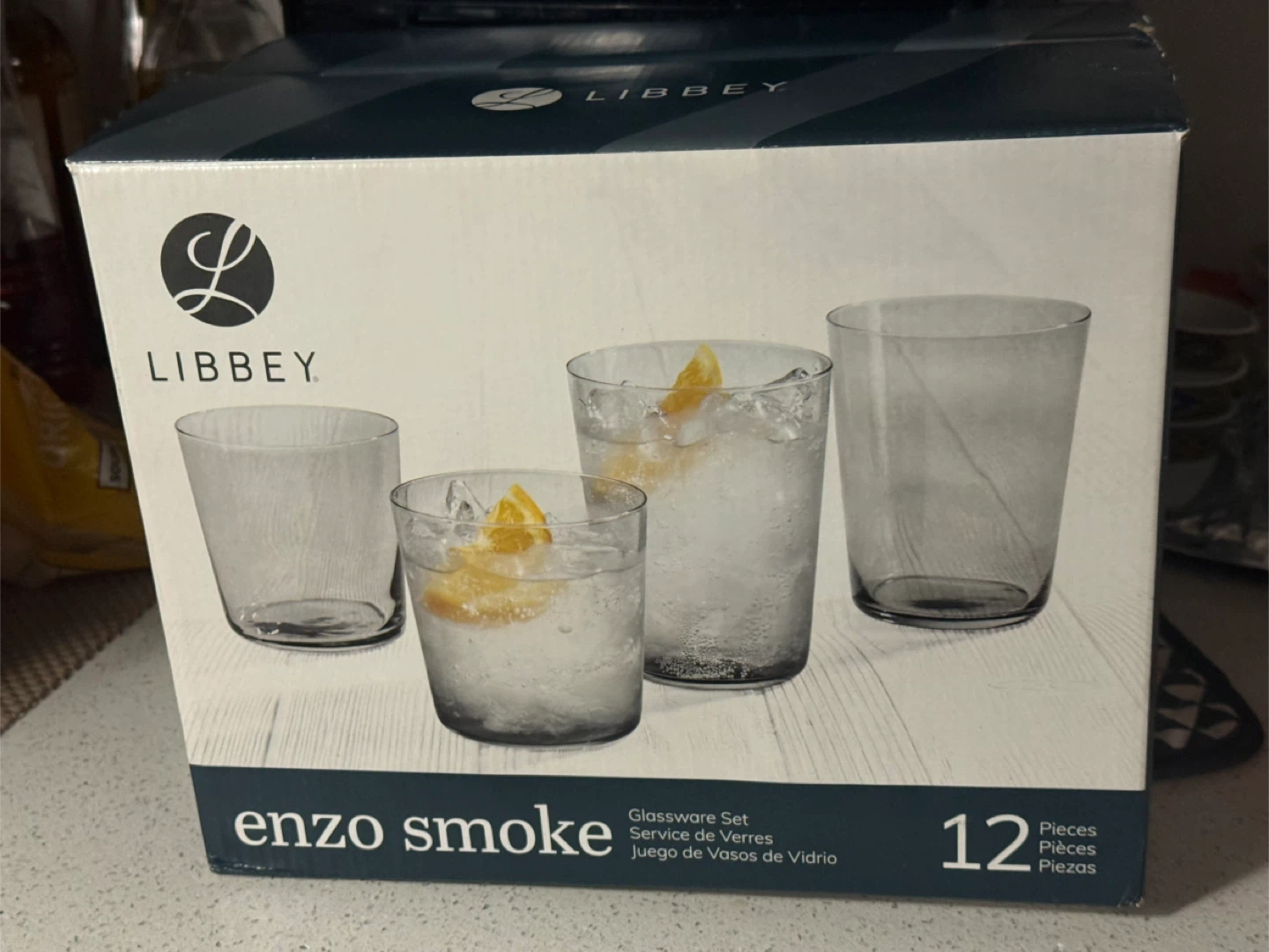 Libbey Enzo Smoke Glassware Set - 12 Pieces - photo 2