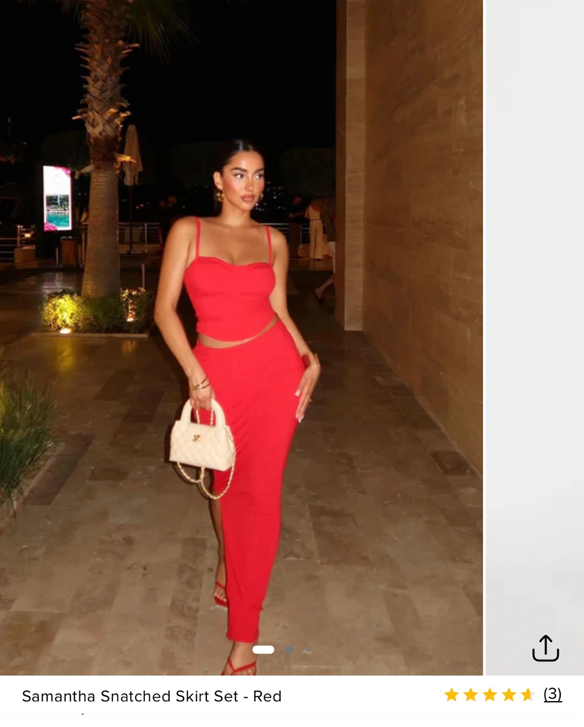Red Samantha Skirt Set