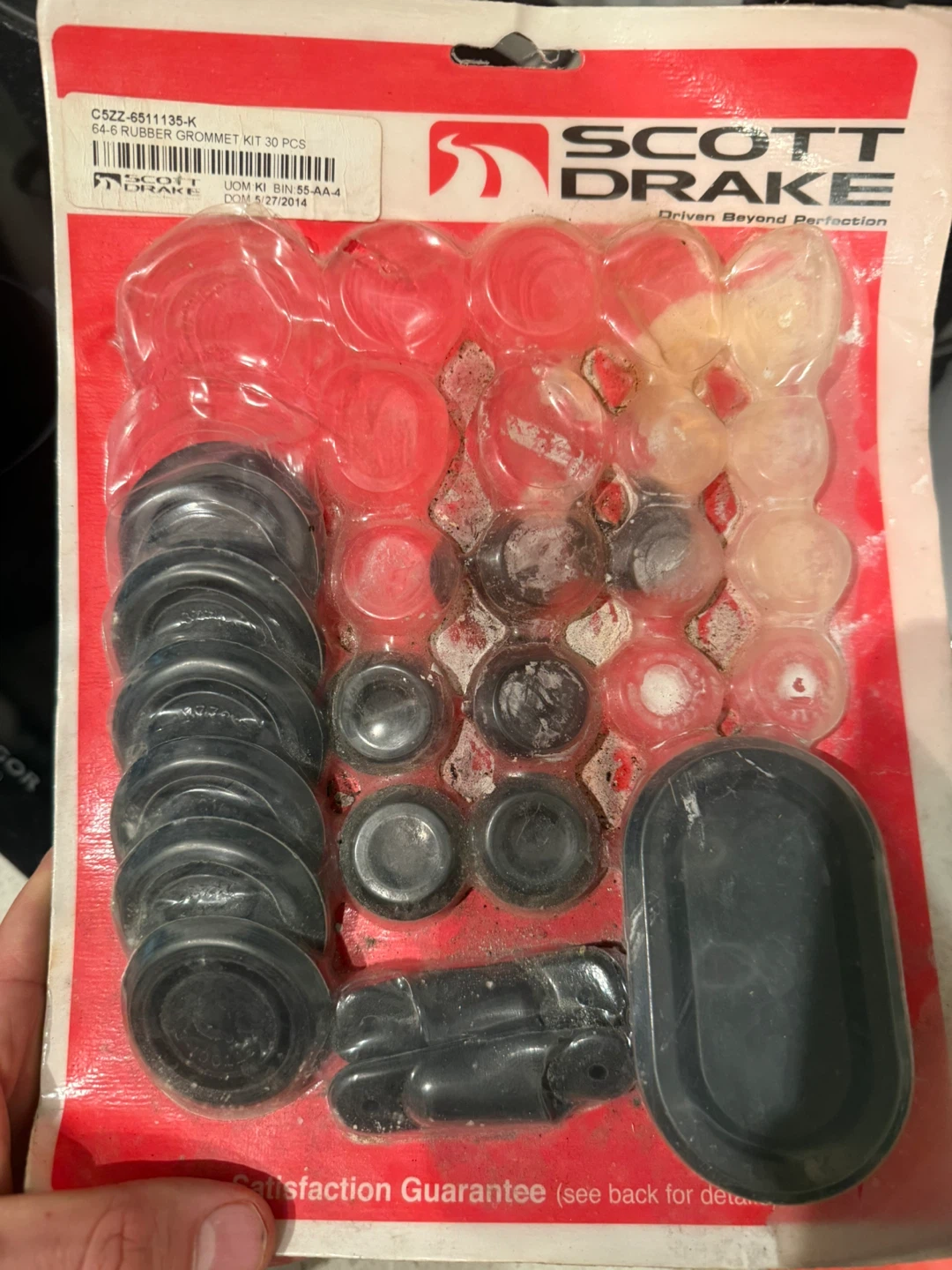 Scott Drake 64-6 Rubber Grommet Kit 30 Pcs mustang