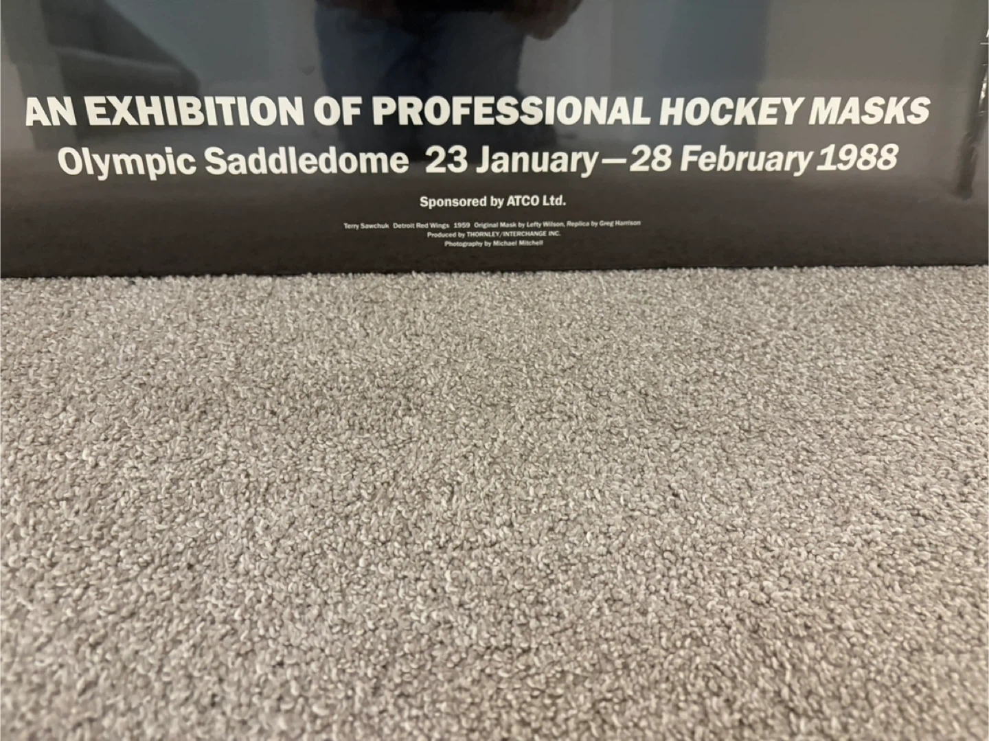 MINT CONDITION! 1988 Olympics Goalie Mask Mounted Posters - photo 4