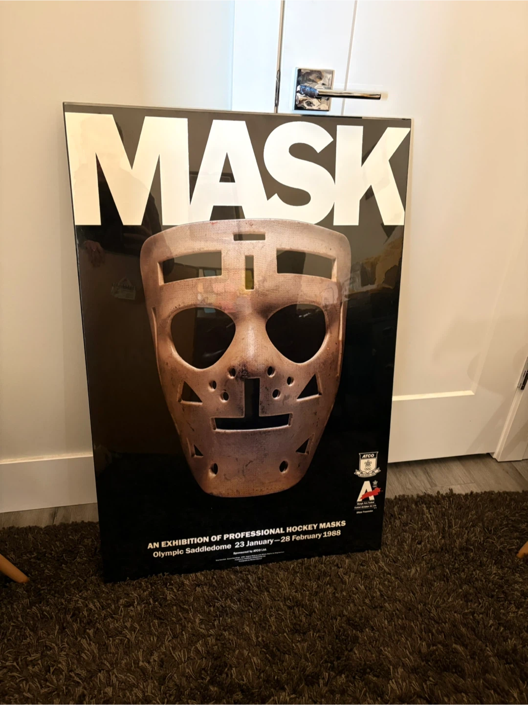 MINT CONDITION! 1988 Olympics Goalie Mask Mounted Posters - photo 2