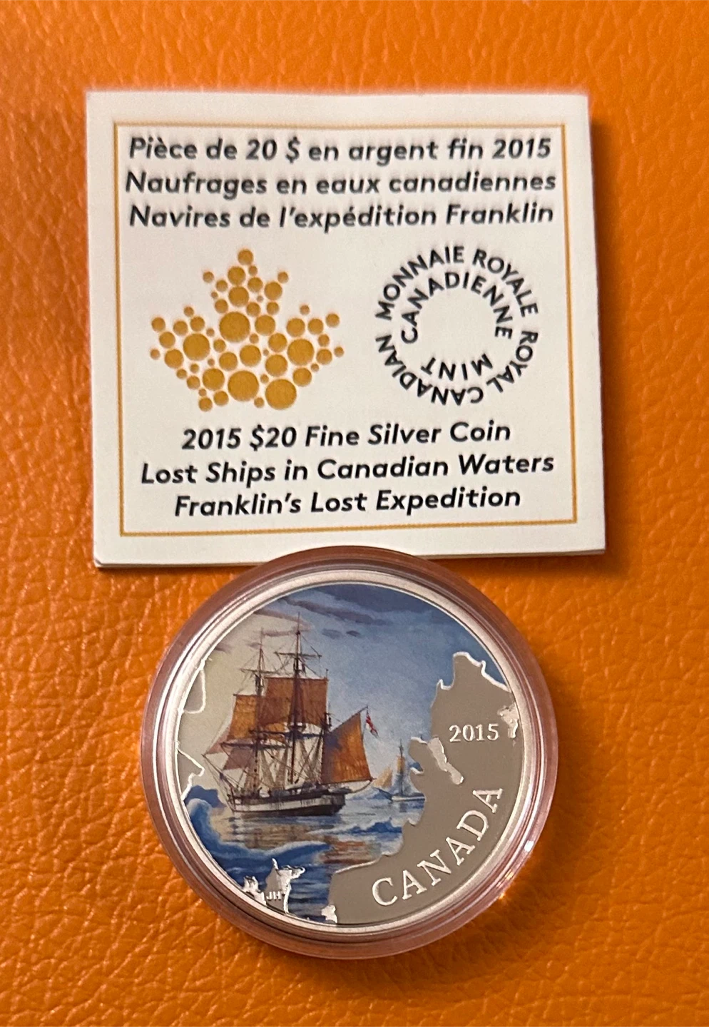 2015 $20 Fine Silver Coin - Rare Lost Ships in Canadian Waters
