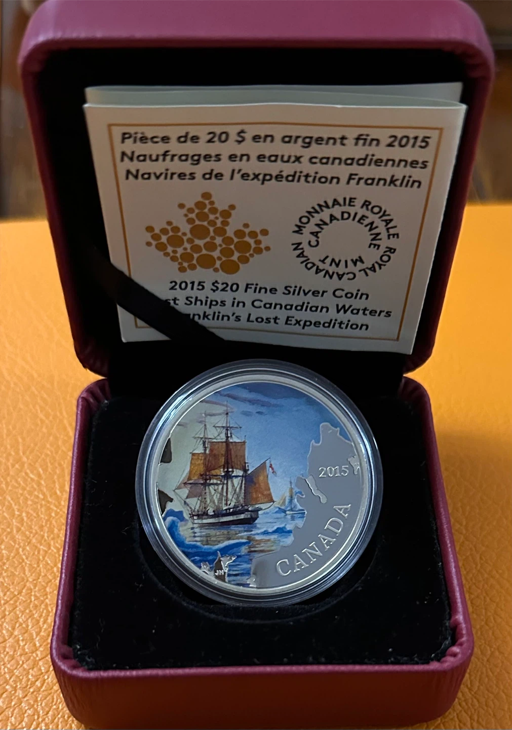 2015 $20 Fine Silver Coin - Rare Lost Ships in Canadian Waters - photo 3