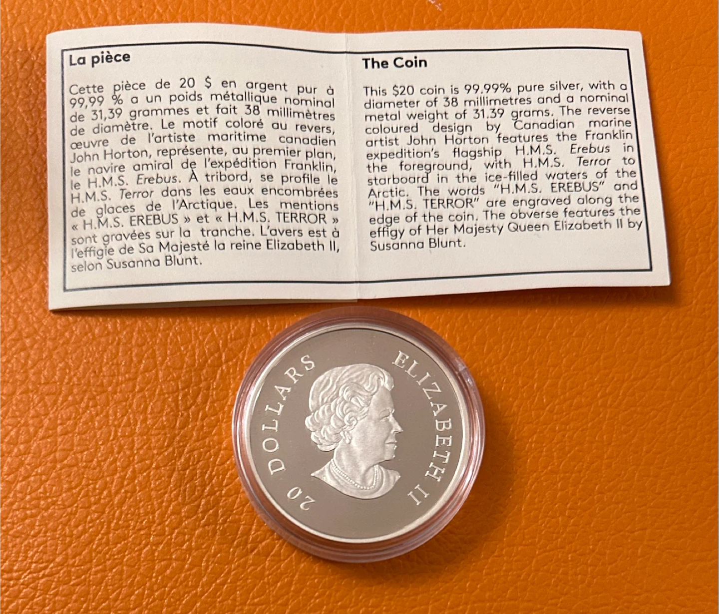 2015 $20 Fine Silver Coin - Rare Lost Ships in Canadian Waters - photo 2