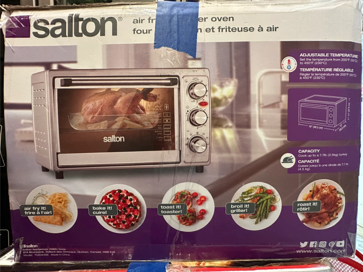 Salton Air Fryer Toaster Oven
