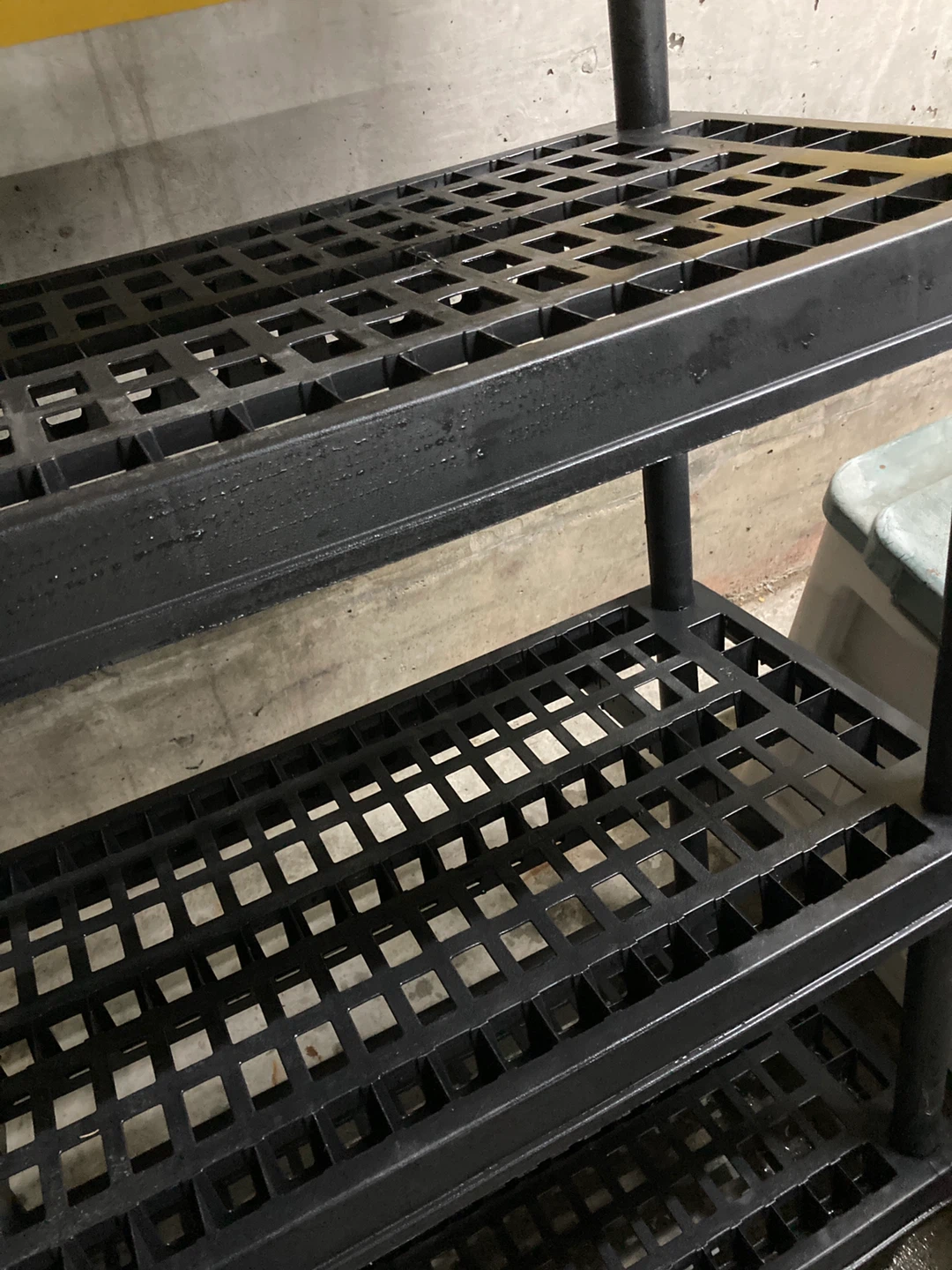 Black 6 Tier Plastic Storage Shelf Unit - photo 2