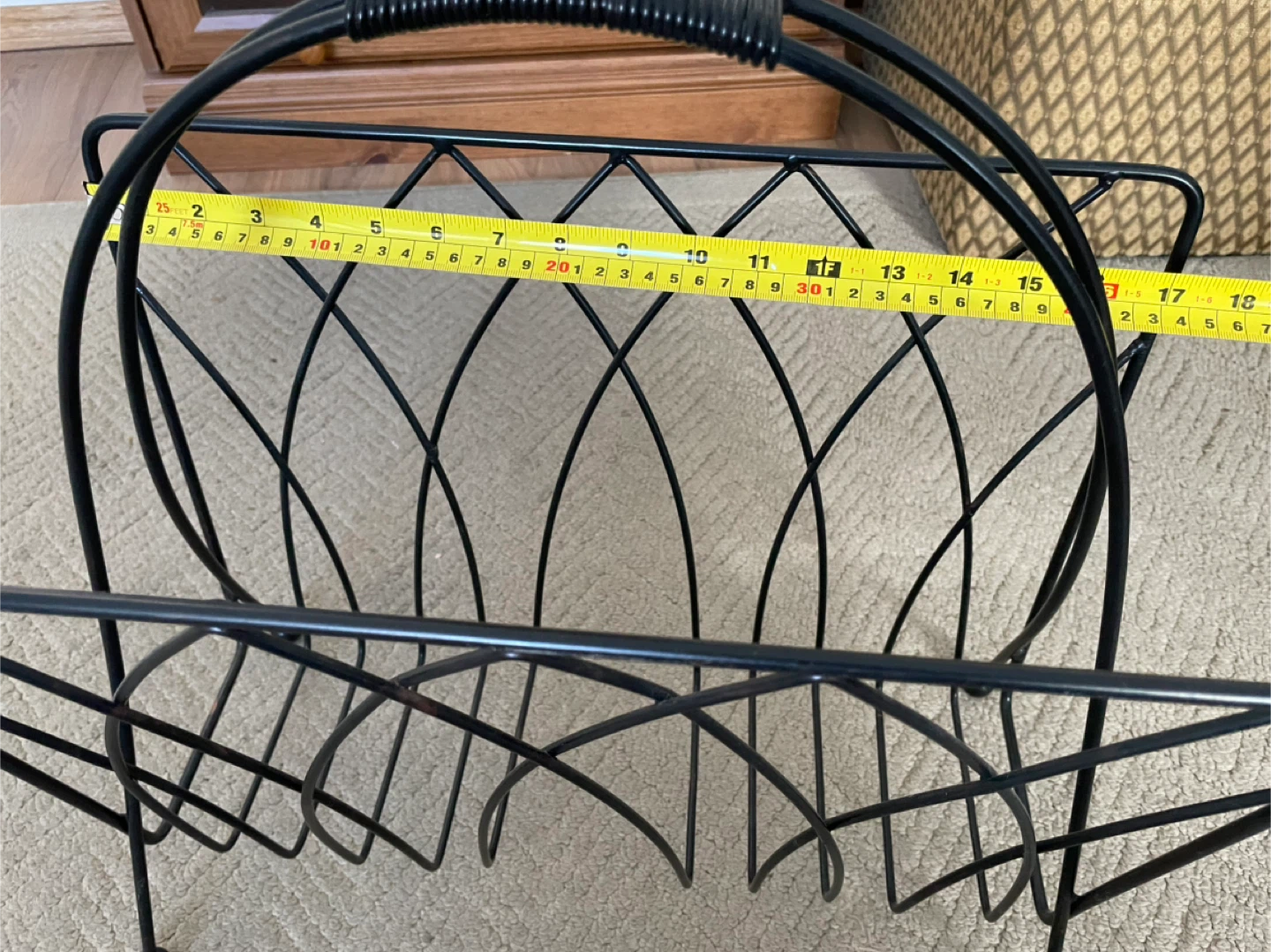 Black Metal Magazine Rack with Handle - photo 4