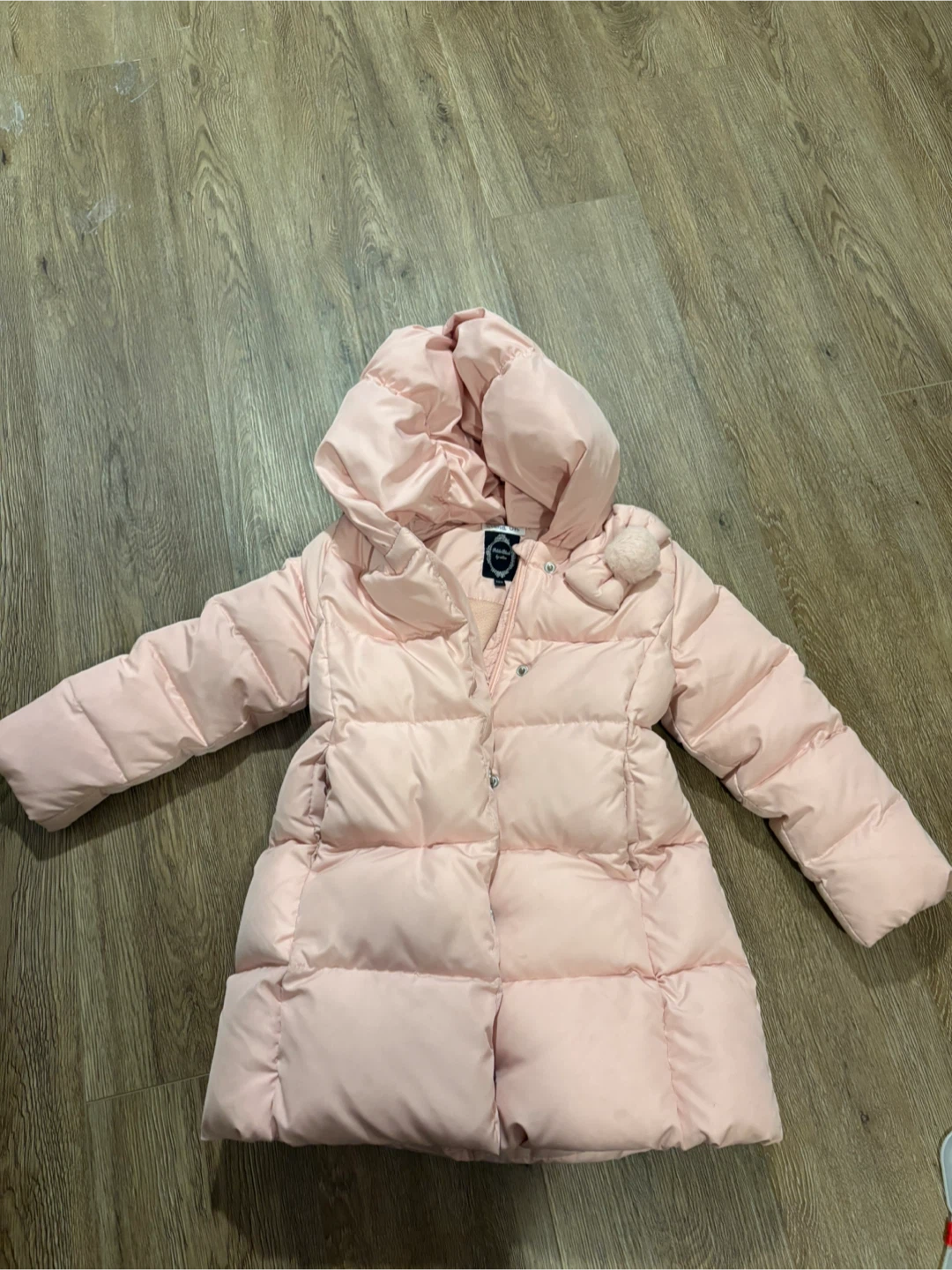 Petite Black by Celden Pink Puffer Coat Size 120 - photo 2