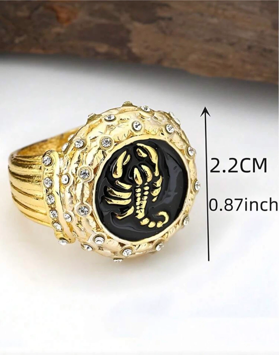 Gold Scorpion Ring with Crystals - photo 2