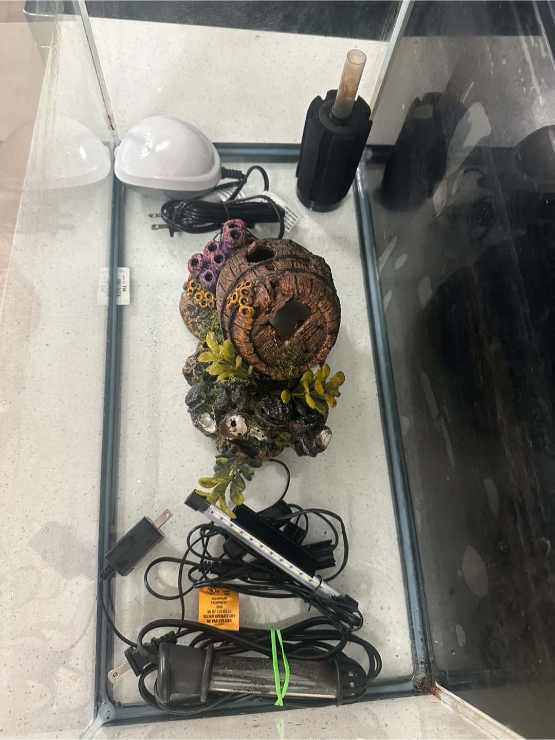 Aquarium Starter Kit with Filter, Light, and Decorations - photo 2