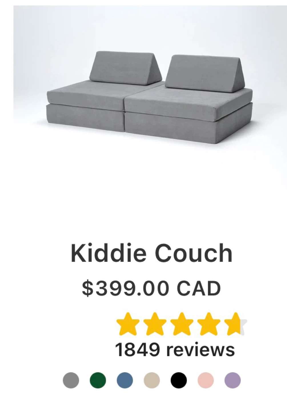 Kiddie Couch Add-Ons