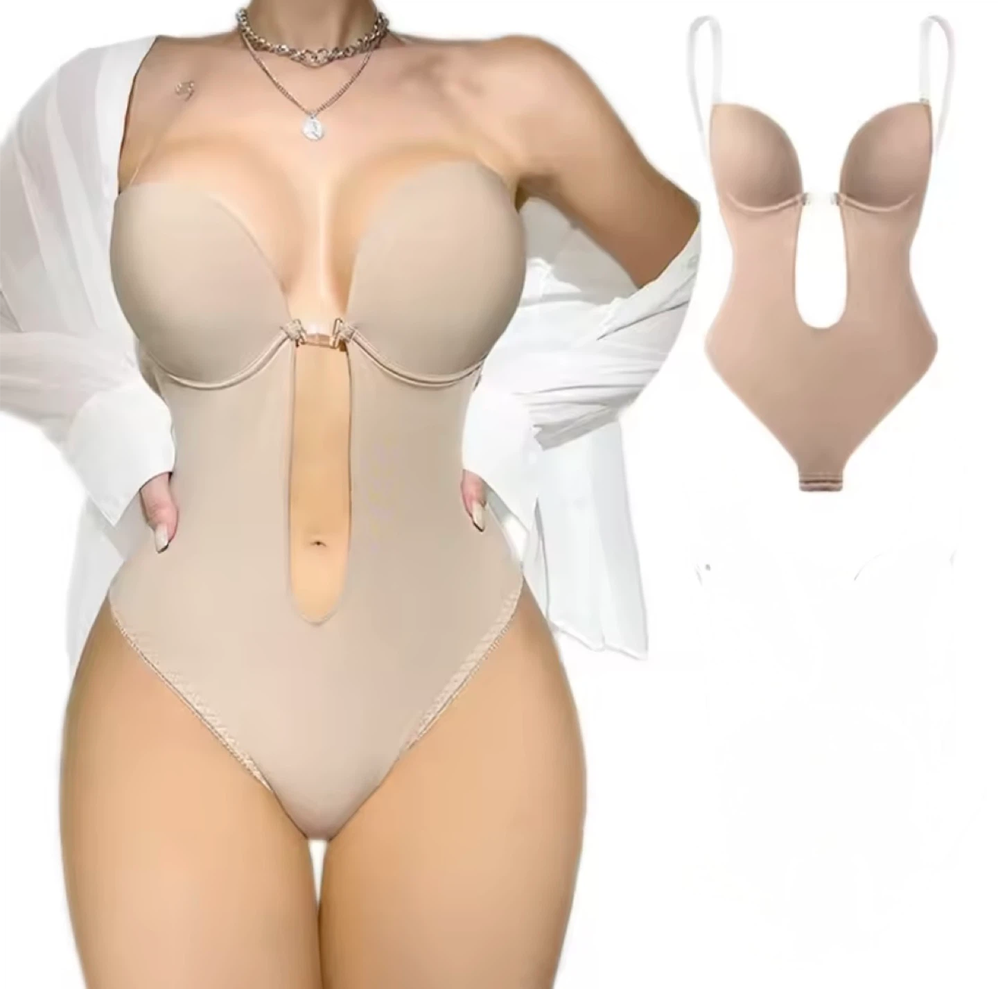 Women's Plunge Bodysuit Shapewear