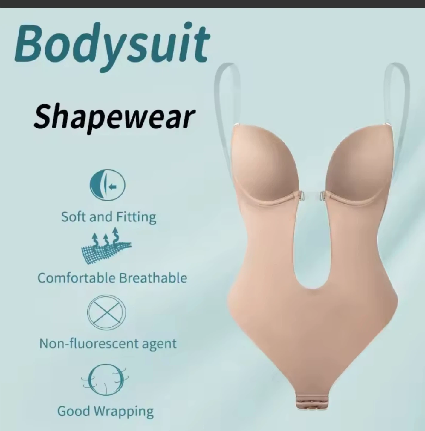 Women's Plunge Bodysuit Shapewear - photo 2