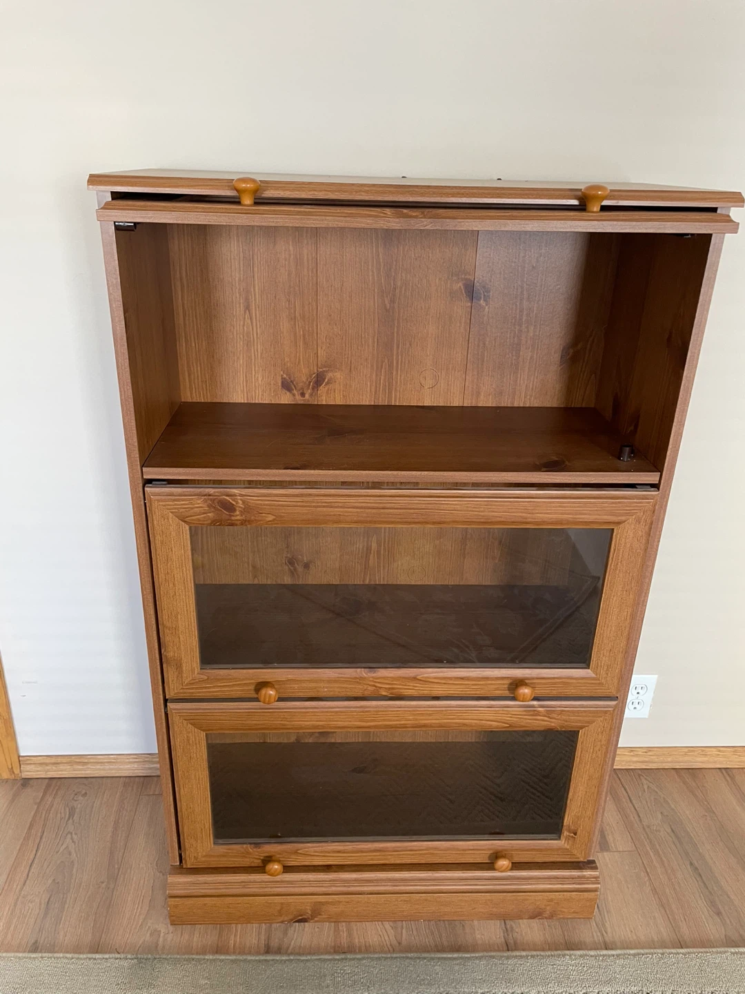 Wooden Display Cabinet with Glass Doors - photo 4