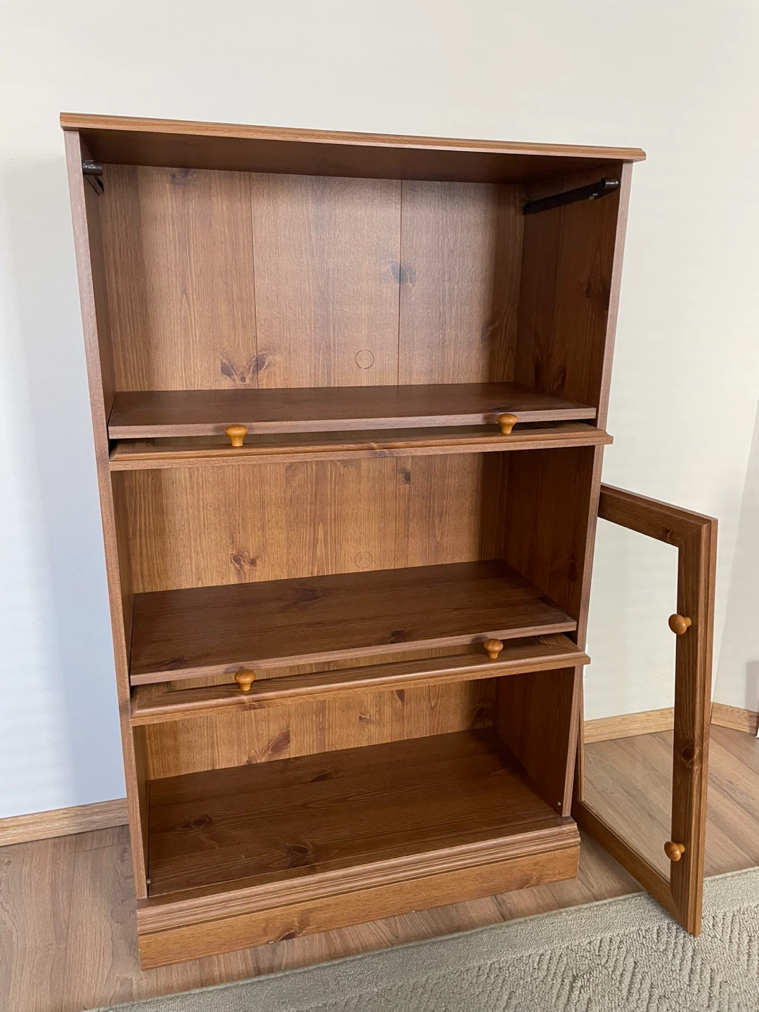Wooden Display Cabinet with Glass Doors - photo 2