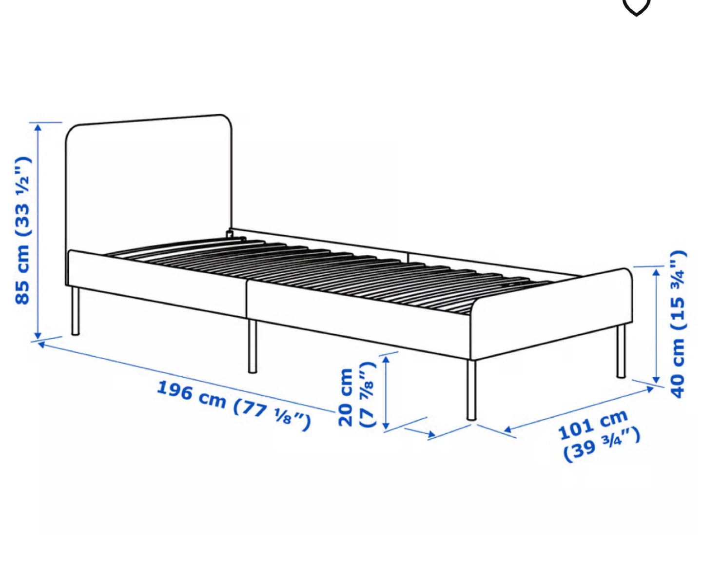 Ikea single Bed Frame with Slats - photo 4