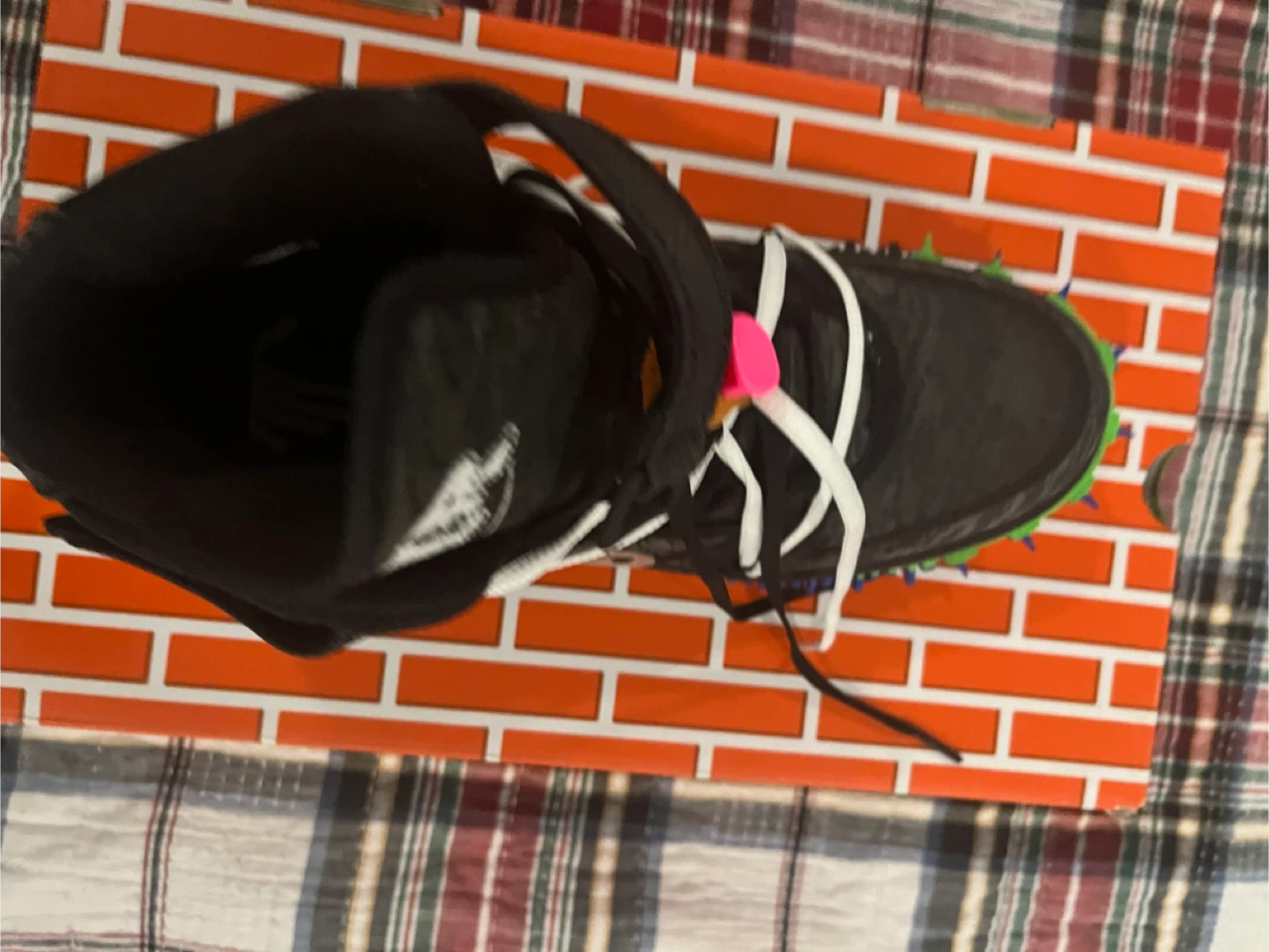 OFF-WHITE c/o NIKE Black Sneaker with Orange Swoosh - photo 2
