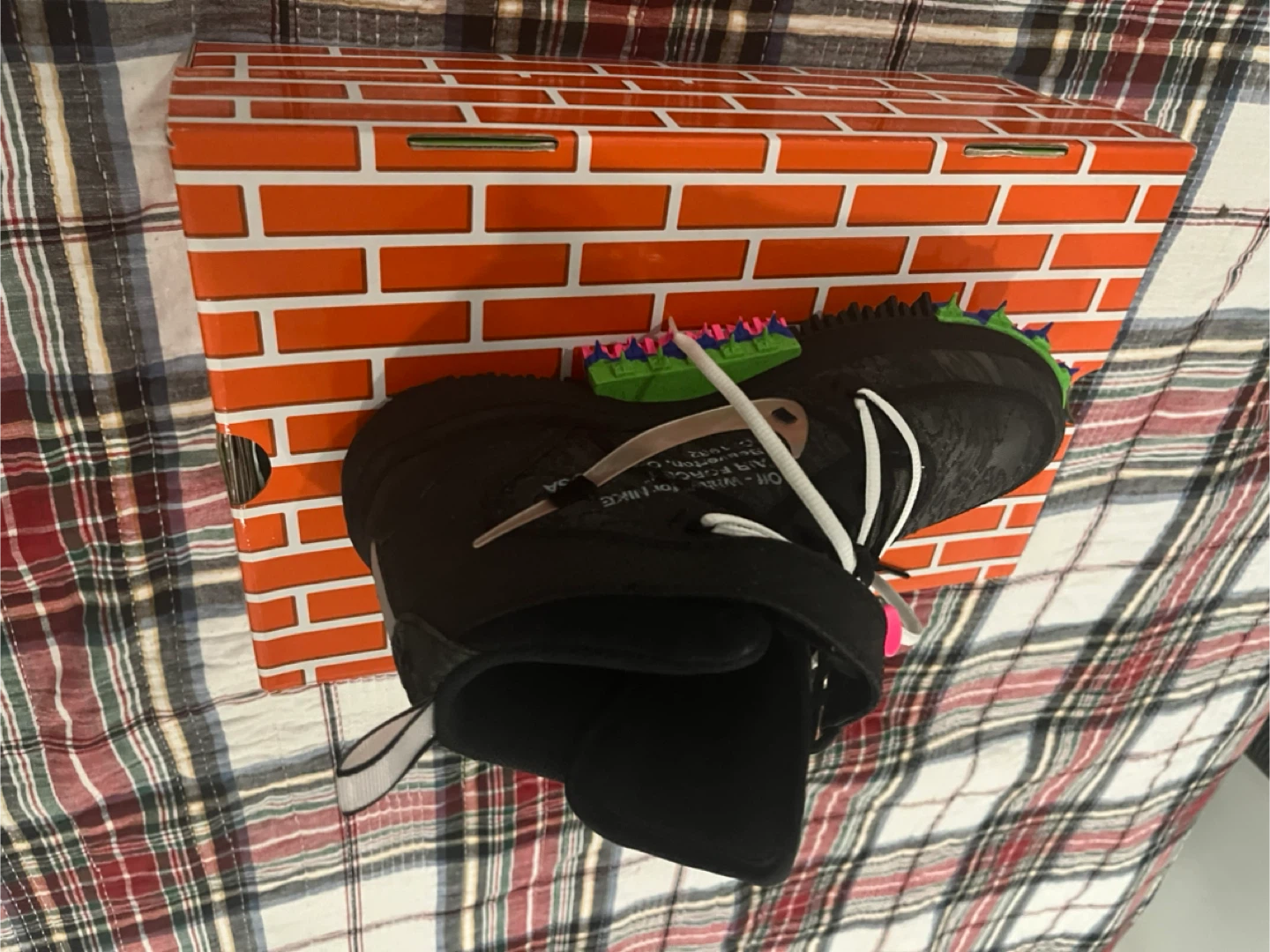 OFF-WHITE c/o NIKE Black Sneaker with Orange Swoosh - photo 3
