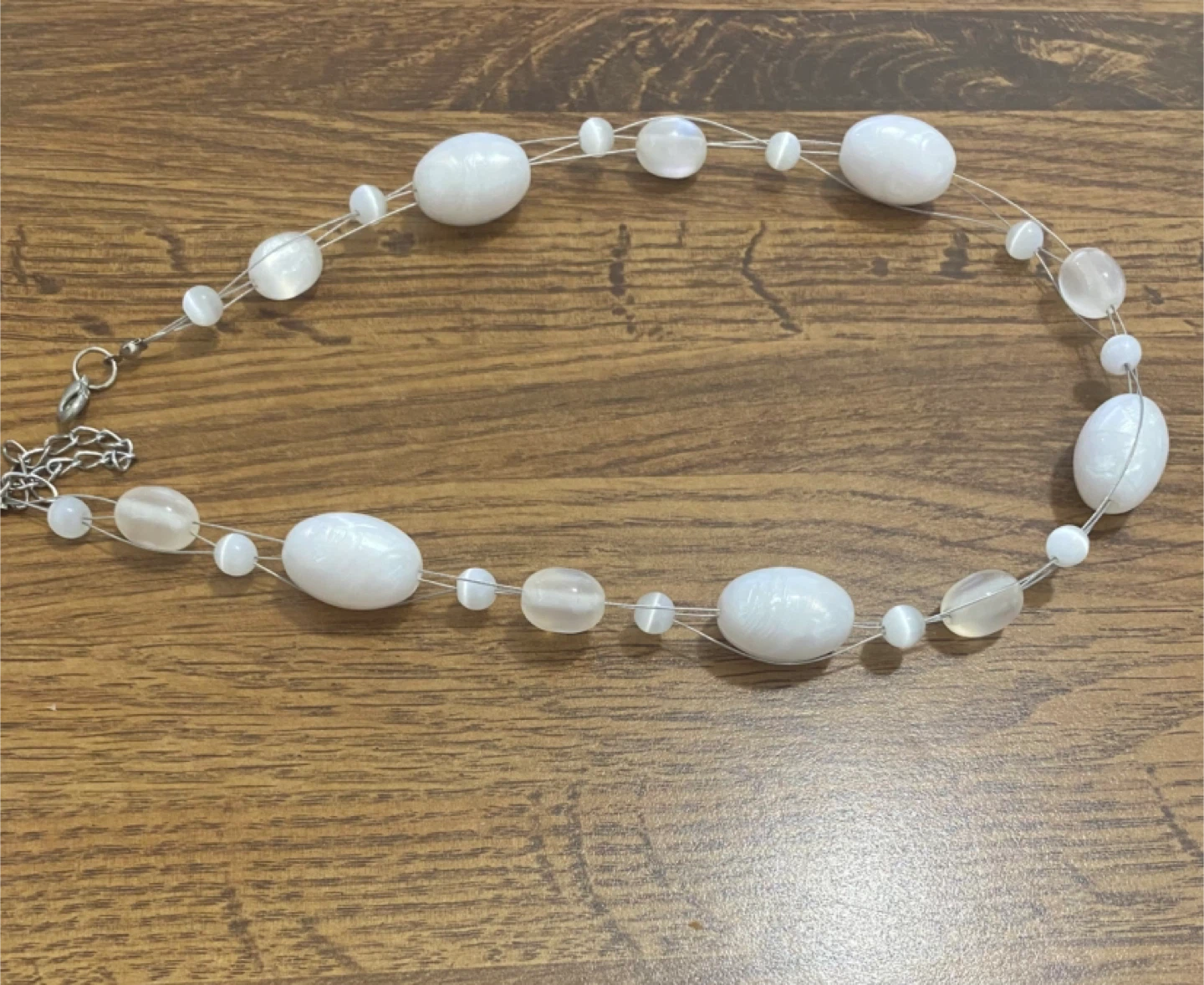 White Beaded Necklace