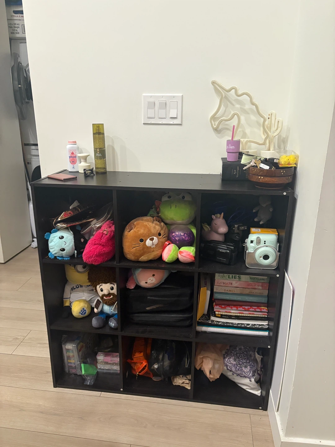 Black Cube Storage Shelf