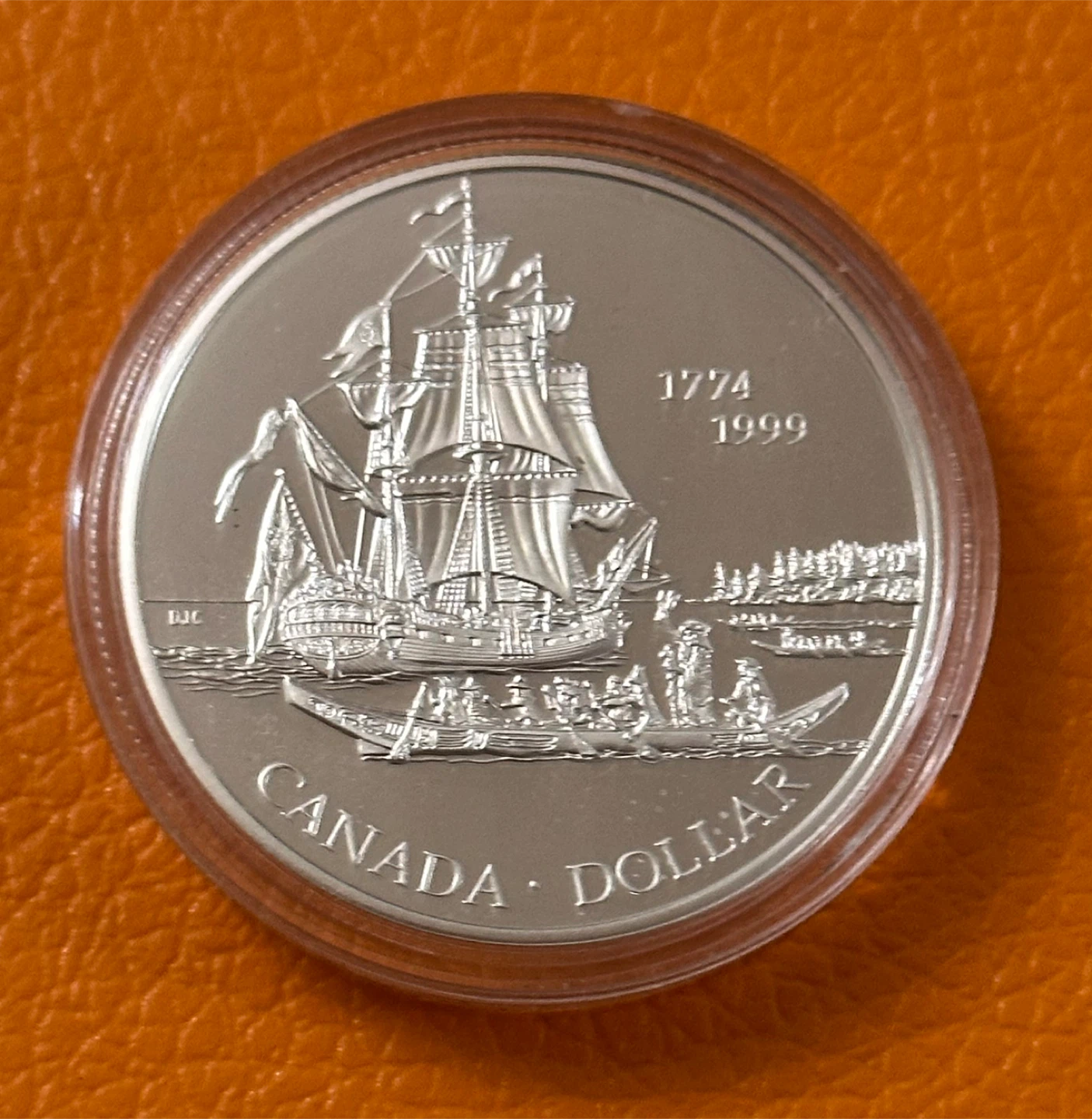 Canada Silver Dollar Coin 1774-1999 Voyage of Juan Perez