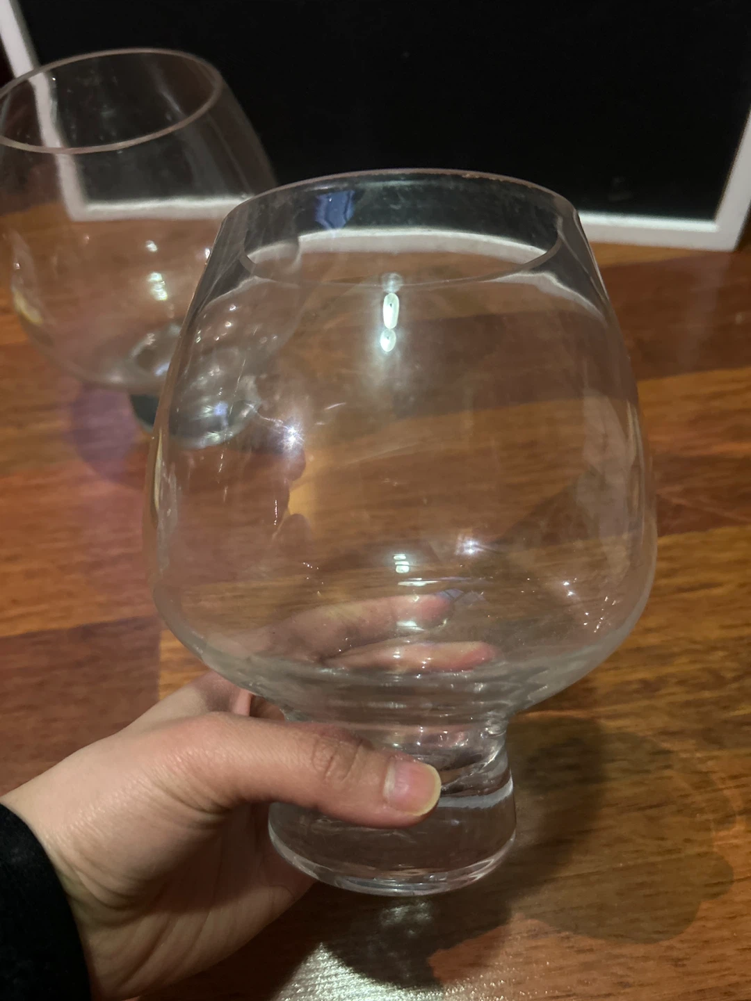 Set of 2 Clear Glass Brandy Snifters - photo 2